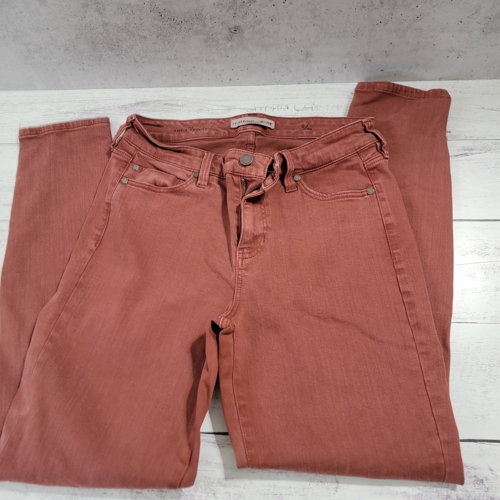 Liberpool For NIC + ZOE, Women's Rust Ankle Skiny Jeans, 6/28